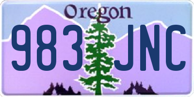 OR license plate 983JNC