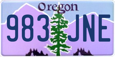 OR license plate 983JNE