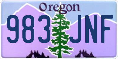 OR license plate 983JNF