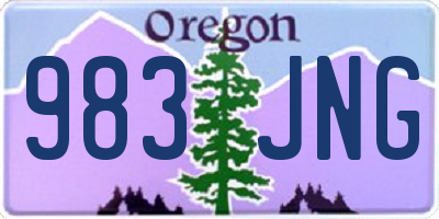 OR license plate 983JNG