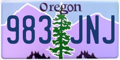 OR license plate 983JNJ