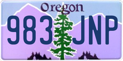 OR license plate 983JNP