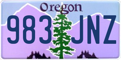 OR license plate 983JNZ