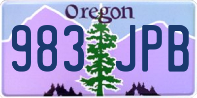 OR license plate 983JPB