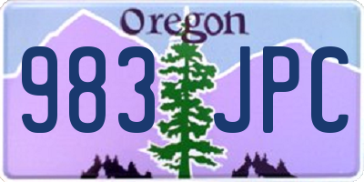OR license plate 983JPC