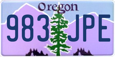 OR license plate 983JPE