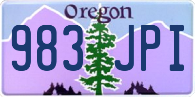 OR license plate 983JPI