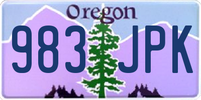 OR license plate 983JPK