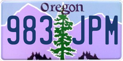 OR license plate 983JPM