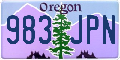 OR license plate 983JPN