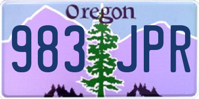 OR license plate 983JPR