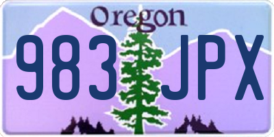OR license plate 983JPX