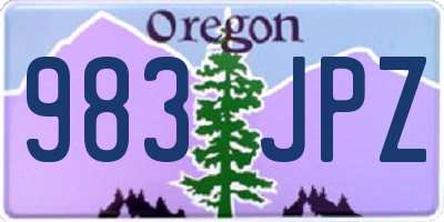 OR license plate 983JPZ