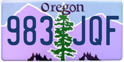 OR license plate 983JQF