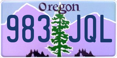 OR license plate 983JQL