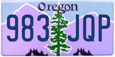 OR license plate 983JQP
