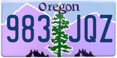 OR license plate 983JQZ