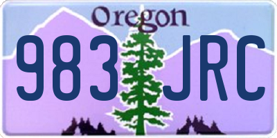 OR license plate 983JRC