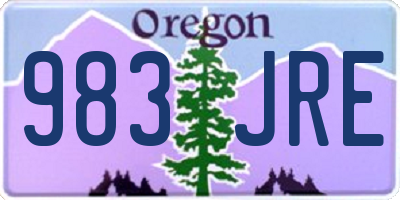 OR license plate 983JRE