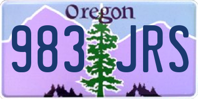 OR license plate 983JRS