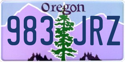 OR license plate 983JRZ