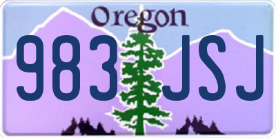 OR license plate 983JSJ