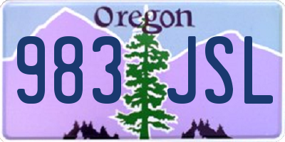 OR license plate 983JSL