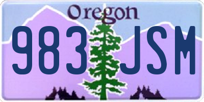 OR license plate 983JSM