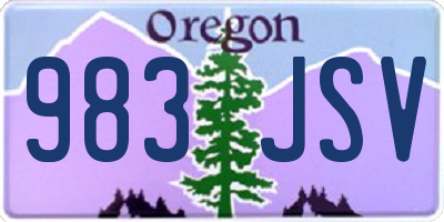 OR license plate 983JSV