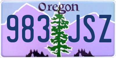 OR license plate 983JSZ