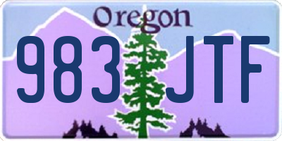 OR license plate 983JTF