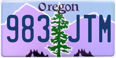 OR license plate 983JTM