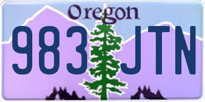 OR license plate 983JTN