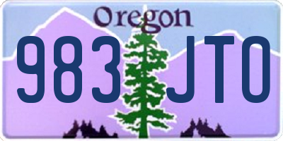 OR license plate 983JTO