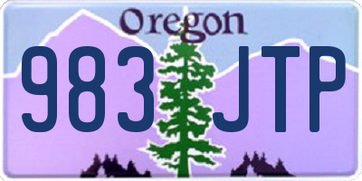 OR license plate 983JTP