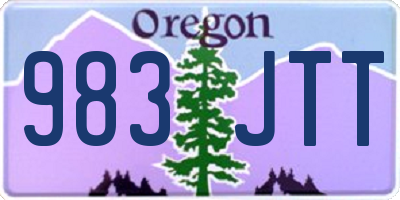OR license plate 983JTT