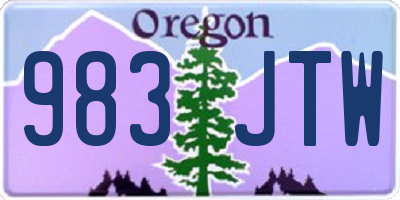 OR license plate 983JTW