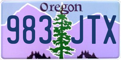 OR license plate 983JTX