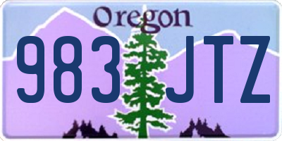 OR license plate 983JTZ