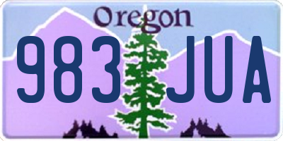 OR license plate 983JUA