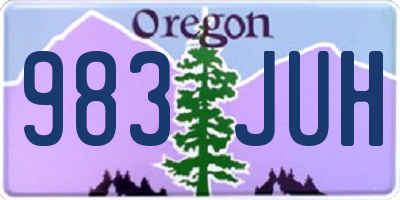 OR license plate 983JUH