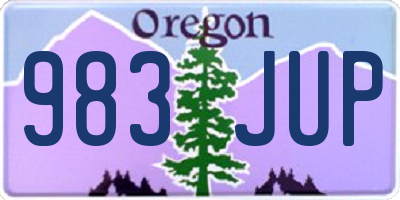 OR license plate 983JUP