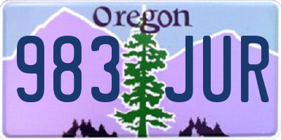 OR license plate 983JUR