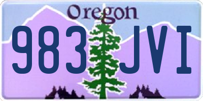 OR license plate 983JVI