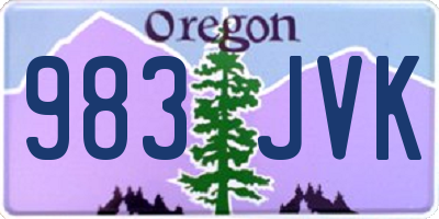 OR license plate 983JVK