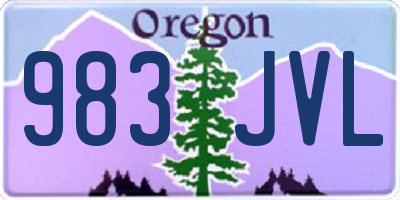 OR license plate 983JVL