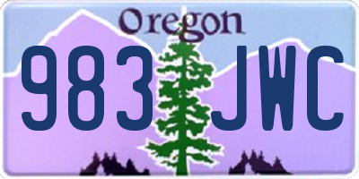 OR license plate 983JWC