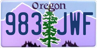 OR license plate 983JWF