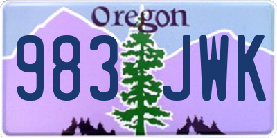OR license plate 983JWK