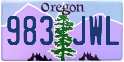 OR license plate 983JWL